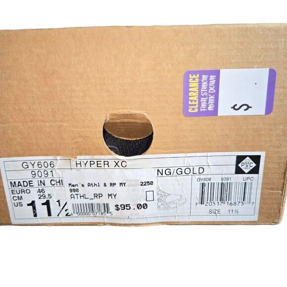 Asics GY606 Hyper XC Black, Silver & Gold Track & Field Shoes Spikes Size 11.5 - Picture 11 of 12